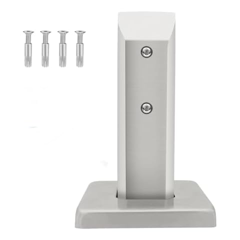 LukLoy Heavy Duty 2205 Stainless Steel Glass Pool Fence Spigot Balustrade Railing Post Clamp for Balcony Garden Deck Handrail, Brushed Cover