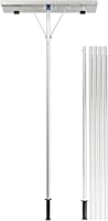 FANTASK Dachschneepflug mit Rädern, 160-610 cm Verstellbarer Dachschneepflug, Aluminium-Dachschaber mit rutschfestem Griff