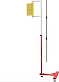 Basketball & Volleyball Vertical Jump Tester, Adjustable 1.7m-3.6m (5.5ft-11.8ft), Standing Jump Trainer for Spike & Jump Training, Multicolor Vanes + Reset Pole