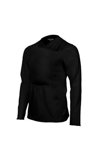 Image of Lalabu Long-Sleeve Dad Shirt - Baby Wraps Carrier for Dad with Hand-Free Patented Pouch - Engineered for Bonding, Safety, & Comfort for Newborns Up to 15 Lbs. - CPSC Compliant