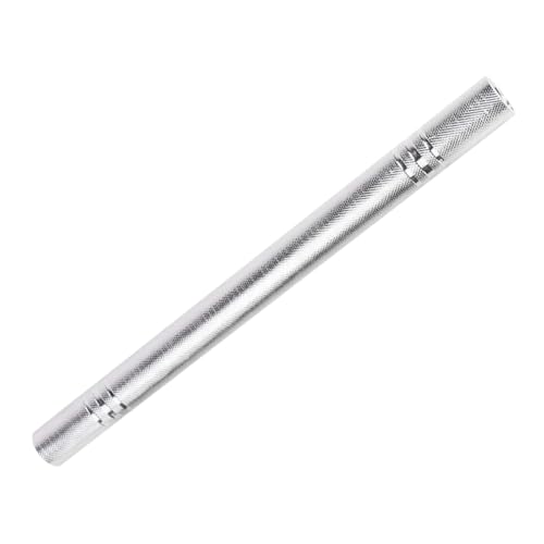 Connecteur de 50 cm d'acier pour haltère et barre de musculation argentée antidérapante