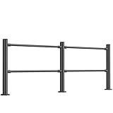 HTDRE Cancello di Accesso di Sicurezza in Metallo Nero, 200x100 cm, Porta Girevole a Molla...