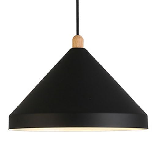 Lustre en métal noir avec douille à vis E27 pour un éclairage ciblé et puissant