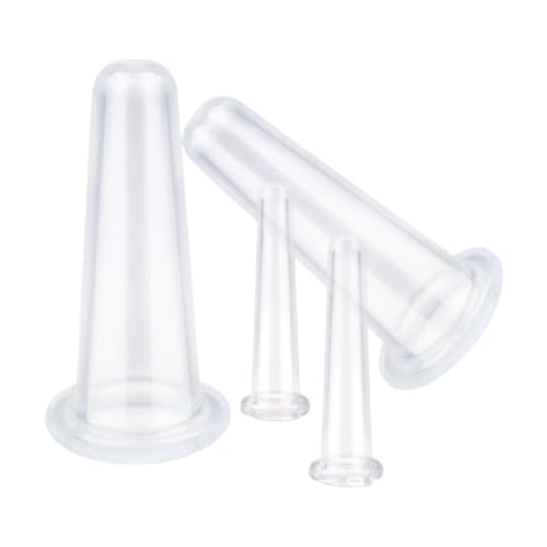 Kit per Coppettazione Viso, Coppette in Silicone a Vuoto, Massaggiatore Leggero per Rilassamento Pelle Viso Regalo Donna Ragazza
