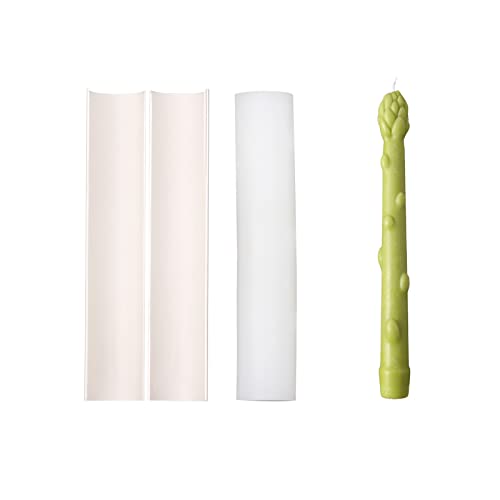 BOOWAN NICOLE Asparagus Candle Mold, Silicone Mold for Candle Making Home Decoration