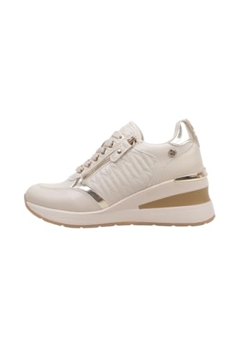 XTI - Zapatilla Mujer Beige - Calzado Cómodo y Versátil - Moda Casual - Modelo 14307102 (Talla 38)