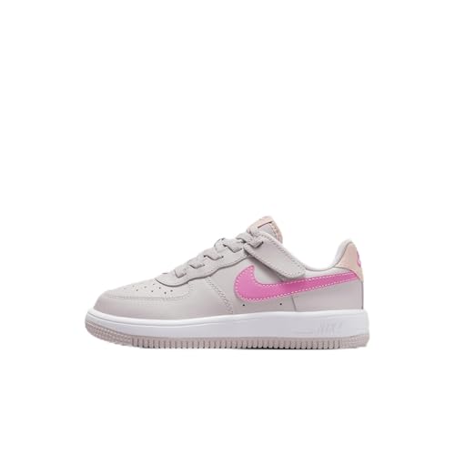 Nike Force 1 Low EasyOn Little Kids' Shoes (FN0237-002, Platinum Violet/Arctic Orange/White/Pinksicle) Size 8
