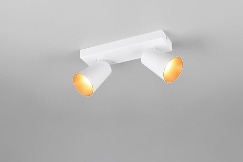 Foco de pared SHARP iluminación bidireccional en blanco mate y oro para dormitorios 3