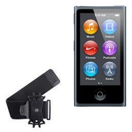 BoxWave Holster Compatible with iPod Nano (7th Gen 2012) - ActiveStretch Sport Armband, Adjustable Armband for Workout and Running - Jet Black