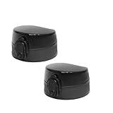 PBAHAUP 2 Pezzi Tappo Di Ricambio Per Borraccia, Coperchio Di Ricambio, Guarnizione A Tenuta Stagna, Lavabile In Lavastoviglie, Adatto Per Bottiglie Da 1000 Ml (Nero)