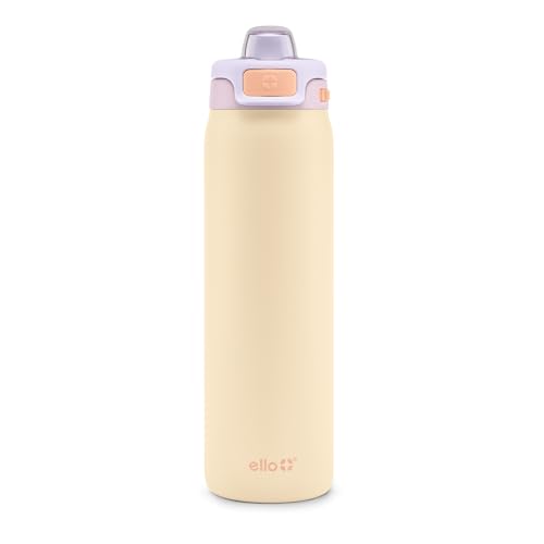 Image of Ello Pop & Fill Insulated Stainless Steel Water Bottle with Quick Fill Lid, Leakproof Locking, Sip or Chug Spout, BPA-Free, Double Wall Vacuum Insulated for Sports, Travel & School- 22oz / 32oz / 40oz
