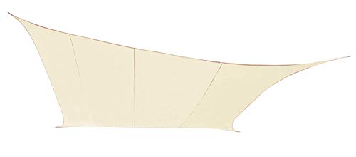 Kookaburra Waterproof Garden Sun Shade Sail Canopy in Ivory 98% UV Block (6m x 5m Rectangle)