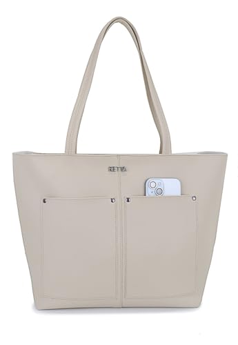 Bolsa Feminina Grande Para Faculdade ou Trabalho Alça Tiracolo e Ombro Espaçosa Bolsa Retta Oficial (MARFIM)