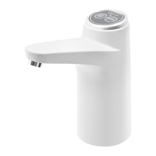 Elektrischer Wasserspender 4W Wasserflaschen Pumpe mit USB-Aufladung und LED-Anzeigelicht Wasserflaschenpumpe Tragbarer, für Zuhause Büro Küche Campen, Weiß Elektrischer Wasserspender 4W Wasserflaschen Pumpe mit USB-Aufladung und LED-Anzeigelicht Wasserflaschenpumpe Tragbarer, für Zuhause Büro Küche Campen, Weiß