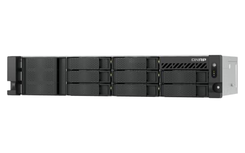 Image of QNAP TS-855eU-RP-8G-US 8 Bay High-Speed 2U Short-Depth rackmount NAS with Dual-2.5GbE, Intel Atom CPU, Redundant 300W PSU, 8GB DDR4 Memory and 8-core Computing Power (Diskless)