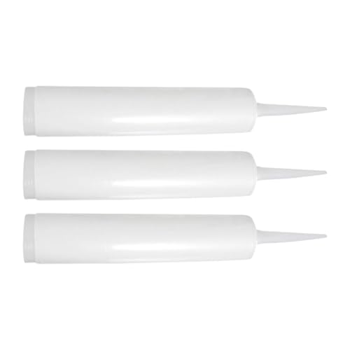 rongweiwang Tubes de mastic vides remplissables, 310 ml, pour le calfeutrage des fissures et carrelages (lot de 10), 3 pièces