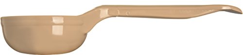 Image of Carlisle FoodService Products Measure Miser Plastic Perforated Measuring Spoon with Short Handle, 2 Ounces, Beige