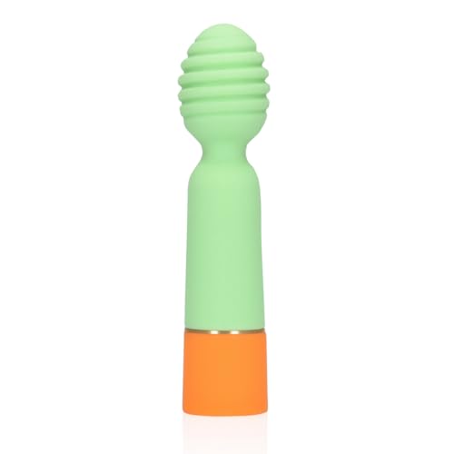 Loveline Mini Vibromasseur nervuré avec chargeur USB Sauge printanière