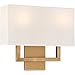 Access Lighting 64062LEDDLP-ABB/WH Mid Town - 34W 2 LED Wall Sconce In Transitional Style-13 Inches Tall and 15 Inches Wide, Finish Color: Antique Brushed Brass
