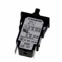 4400.0006, Circuit Breaker Thermal 1P 240VAC/48DC 5A Panel MNT-Thread Push Reset QC Term.