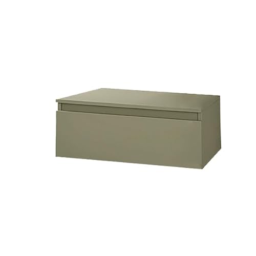 Liberoshopping Mobile bagno sospeso con cassetto soft closing in legno nobilitato– design moderno per lavabo da appoggio NILYA (Tortora Opaco, 100 cm)