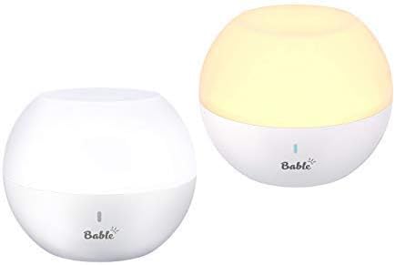 2 Pack Bable Night Light for Kids, LED Touch Light Bedside Lamp for Baby, Portable RGB Color Changing Lights for Bedroom, IP65 Water-Resistance & Drop-Resistance