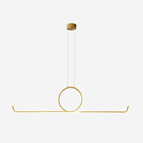 Lustre LED dimmable suspension moderne en laiton pour table à manger et salon