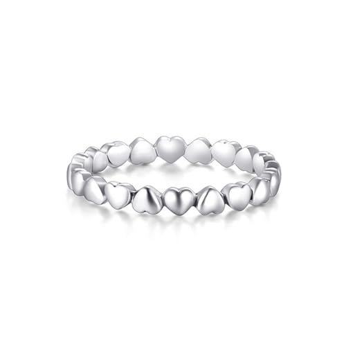 Bague fiançailles argent 925 éclatant et son alliance de mariage en cœur élégant