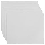 POPETPOP Alfombrillas de Ratón Sublimación 5 Piezas 18x22x0,3 Cm Base Antideslizante Goma Tela de Color Claro para Oficina Escritorio Computadora Accesorios Personalizables