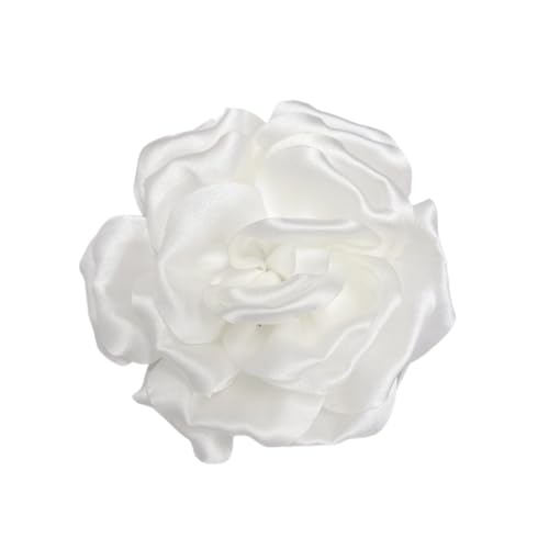 Image of Dainty Peony Rose Flower Brooches Lapel Pins Delicate Elegant Fabric Flowers Brooch Pin for Women Flower Corsage for Wedding Party Accessories Jewelry Gifts100mm
