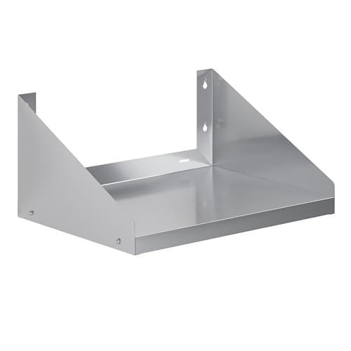 Image of AmGood 24 inch Long x 18 inch Deep Stainless Steel Wall Shelf with Side Guards