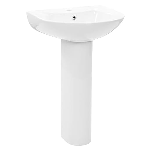vidaXL Lavabo de Pie Cerámica Blanco 520x440x190 mm Muebles de Baño Grifería