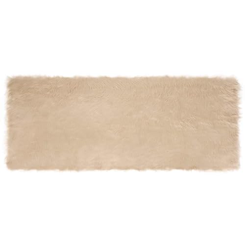 Tapis poils longs chaud et doux en polyester pour chambre douillette