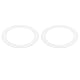 PATIKIL Metall Goof Zierring 2Stk 4.53 AD 2.99 ID Rund Decke Licht Blenden Ring Einbauleuchte Licht Abdeckung Ring für Einbauleuchte Dose Abblendlicht Weiß