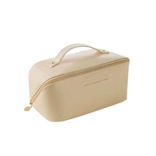 Bolsa Necessaire Feminina Blogueira Organizador Maquiagem Cosméticos Viagem Com Alça E-ShopCenter (Off White)