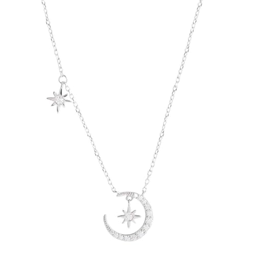 Collier Lune en Diamant : pendentif de qualité AAA éclatant pour sublimer les femmes