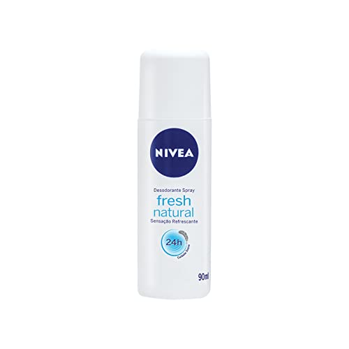 NIVEA Desodorante Antitranspirante Spray Fresh Natural 90ml - Proteção 24h, sensação de refrescância