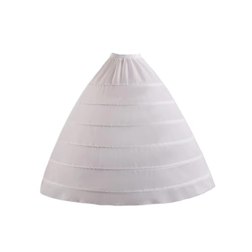 Enagua larga de crinolina con 6 aros for vestido novia, ideal for vestidos fiesta, cosplay y gala blancos para Vestidos Faldas Novia