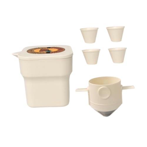 Pour over Coffee Maker Set, Gift Hand Drip Coffee Set, Stainless Steel Coffee Kit for Coffee Shop Backpacking Birthday