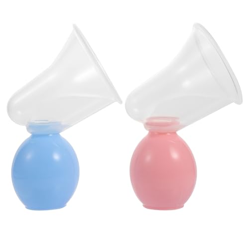 Extractor manual de leche, set 2 piezas rosa y azul miniatura 1