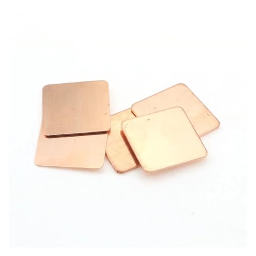 Cobre Shim Disipador de Calor Almohadilla térmica, Hojas de disipador térmico Cobre for Ordenador portátil, 20x20mm, Paquete 5, 0,3-1,2mm(0.8mm)