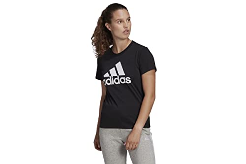 Camiseta Feminina Adidas Loungewear Essentials Logo - Preto GL0722 (M)