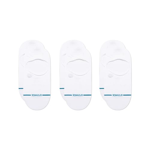 Stance Icon Classic Casual No Show Socks 3-Pack, No Slip Grip - Cotton Blend - Light Cushioning - Arch Support
