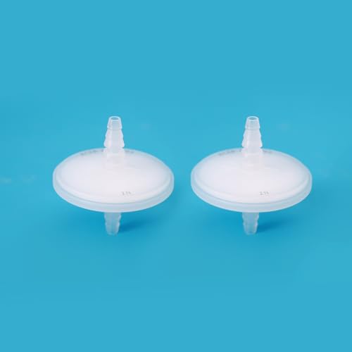 Image of PTFE Venting Filter Disc, 50mm 0.2μm, 0.30MPa Max. Pressure@25℃, 10 Pack | Hydrophobic PTFE Vent Filters, Non-sterile (Autoclavable), 1 /4 inch-1 /2 inch Stepped HB, EFA: 20 cm, Individually Packed