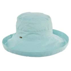 Scala Women's Cotton Hat With Inner Drawstring And Upf 50+ Rating,Aqua,One Size #TOP4