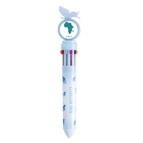 Stylo à bille rétractable multicolore Africa parfait pour colorer vos notes de cours