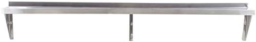 PRO&Family 18 Gauge Stainless Steel 12 Inch. x 84 Inch. Solid Wall Shelf. Fits for use in Restaurant, Business, Work, Home, Kitchen, Garage.