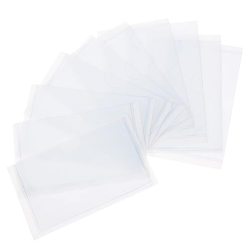 MOTHNUR 10個 製防水カードスリーブ 粘着ラベルポケット 車両許可証ホルダー 工具箱 倉庫 デスク整理用 運送物流用ステッカー保護ケース