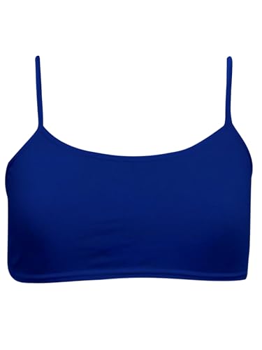 DChica Girls Cotton Tranning Bra | Single Front Layer Adjustable Straps Training Bra for Teenagers | Solid Crop Cami Bralette - Assorted Pack of 10 5