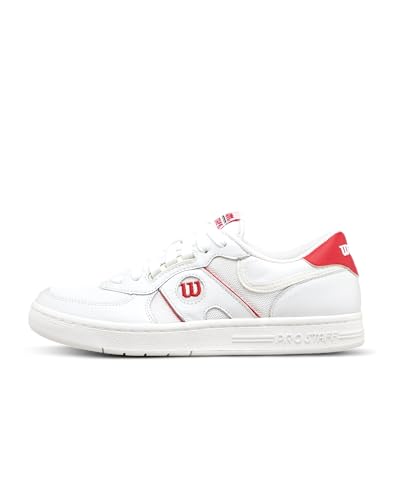 Wilson Pro Staff 87 baskets blanches et rouges pour homme au style retro